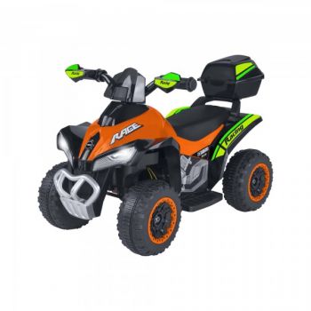 ATV electric pentru copii de teren Globo Quad 6V portocaliu cu verde ieftina