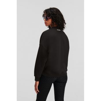 Bluza sport lejera cu logo cu strasuri