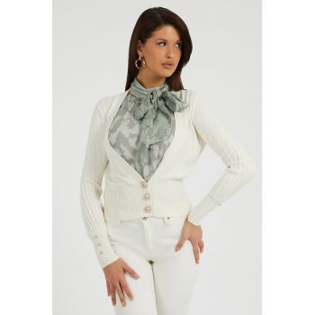 Cardigan striat cu nasturi