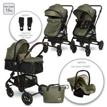 Carucior transformabil 2 in 1 Alba Premium Loden Green ieftin