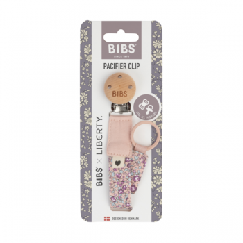 Lantisor clip Bibs x Liberty pentru suzeta Eloise Blush