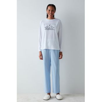 Pantaloni de pijama cu imprimeu de firma originale