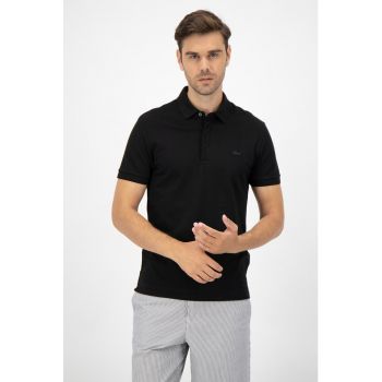 Tricou polo regular fit cu logo discret