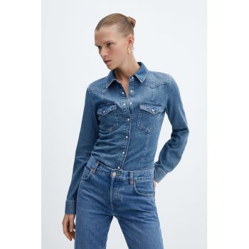 Camasa de denim cu buzunare pe piept Jordan