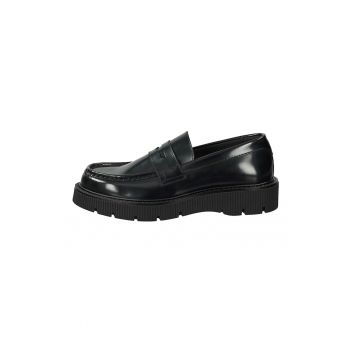 Pantofi loafer de piele cu varf rotund la reducere