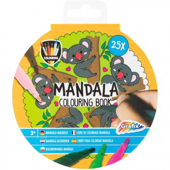 Carte de Colorat Mandala Galben 25 Pagini