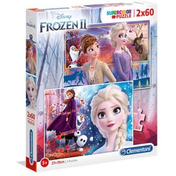 Set 2 Puzzle-uri Disney Frozen 2 Supercolor 120 Piese