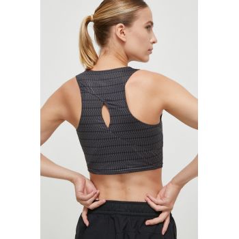 adidas Performance top de yoga Studio culoarea gri de firma original