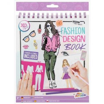 Carte de Colorat cu Stickere si Sabloane Incluse Fashion Design Book