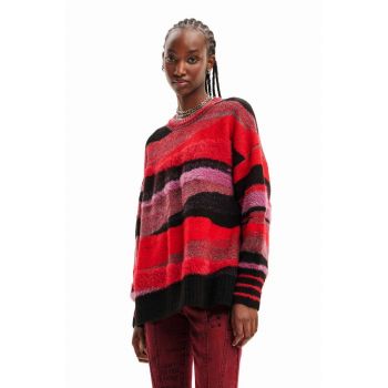 Desigual pulover femei, culoarea rosu de firma original