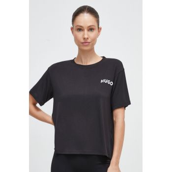 HUGO tricou lounge culoarea negru