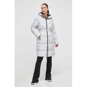 Jack Wolfskin geaca de puf femei, culoarea gri, de iarna