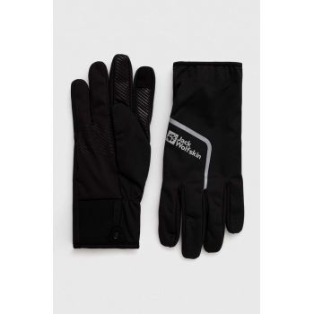Jack Wolfskin mănuși de ciclism MOROBBIA LIGHT culoarea negru ieftine