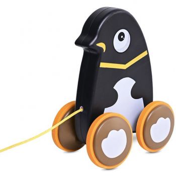 Jucarie de Tras cu Roti Pinguin Black ieftina