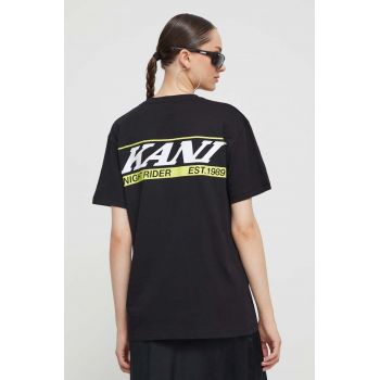 Karl Kani tricou din bumbac culoarea negru