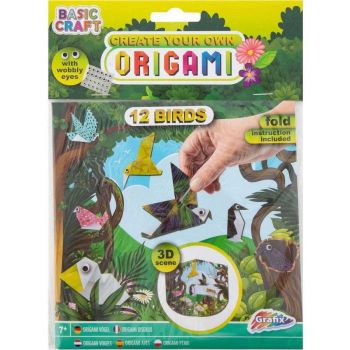Kit Origami Pasari 12 Foi cu 24 Ochi Mobili