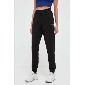 Puma pantaloni de trening din bumbac BETTER ESSENTIALS culoarea negru, uni 675989 ieftin