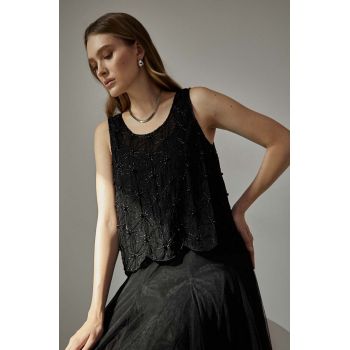 Answear Lab bluza femei, culoarea negru, in modele florale
