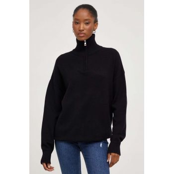 Answear Lab pulover femei, culoarea negru, cu turtleneck