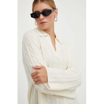 Marc O'Polo pulover de lana femei, culoarea bej, light la reducere