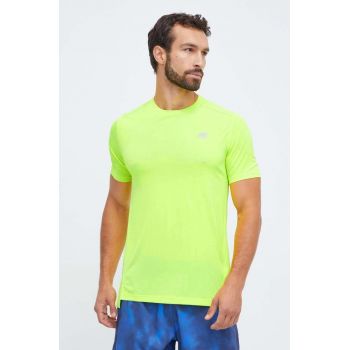 New Balance tricou de alergare Accelerate culoarea verde, neted de firma original
