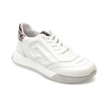 Pantofi GRYXX albi, 362025, din piele naturala ieftina