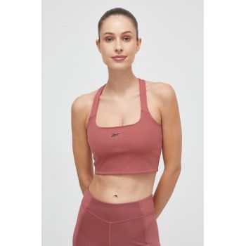 Reebok top de yoga culoarea roz