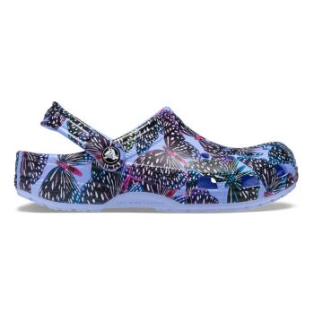 Saboti Crocs Classic Butterfly Clog Mov - Moon Jelly/Multi ieftini