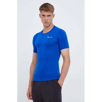 Salewa tricou funcțional Zebru Fresh culoarea albastru marin de firma originala