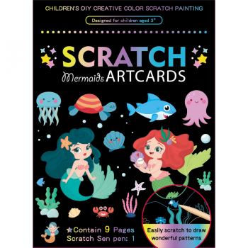 Set 9 planse razuibile Scratch ArtCards Sirene