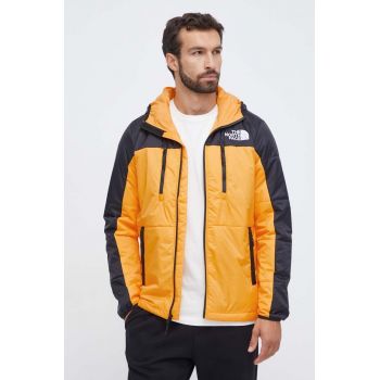 The North Face geaca barbati, culoarea galben, de tranzitie