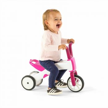 Tricicleta Chillafish 2 in 1 transformabila in bicicleta fara pedale Bunzi Pink de firma original