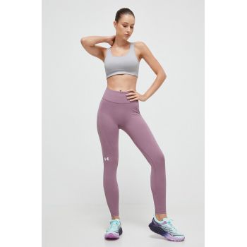 Under Armour leggins de antrenament Train culoarea violet, neted