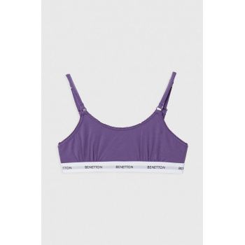 United Colors of Benetton sutien fete culoarea violet ieftina