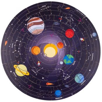 Puzzle de podea 360 grade Sistemul solar 50 piese