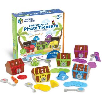 Joc de sortare Comoara Piratilor Monede Cufere Chei 3-7ani Multicolor