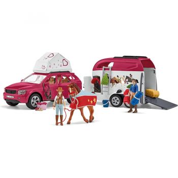 Jucarie Horse Club adventures with car and horse trailer, toy figure