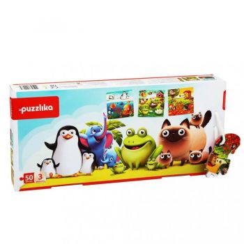 Puzzle 3 in 1 Animalutele Preferate 48 piese