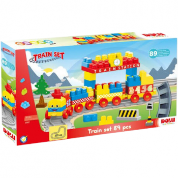 Set de constructie Trenulet 89 piese