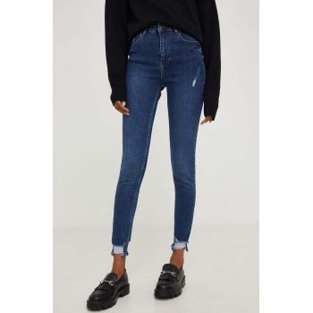 Answear Lab jeansi femei, culoarea albastru marin ieftini