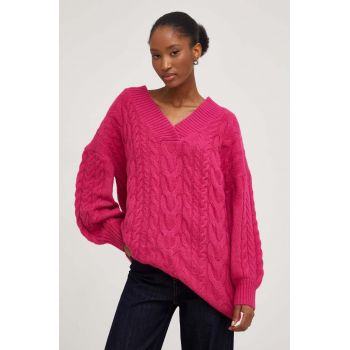 Answear Lab pulover femei, culoarea roz, călduros