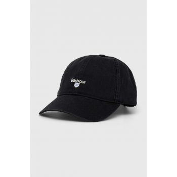 Barbour șapcă de baseball din bumbac Sports Caps culoarea negru, cu imprimeu, MHA0274
