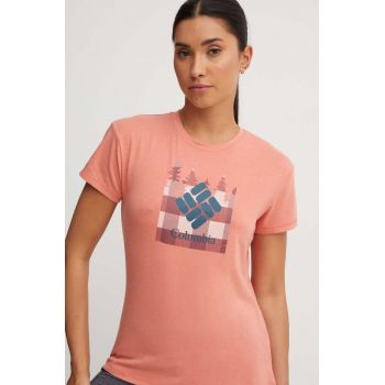 Columbia tricou sport Sun Trek culoarea portocaliu 1931753