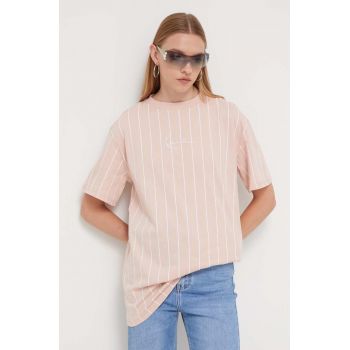 Karl Kani tricou din bumbac culoarea roz