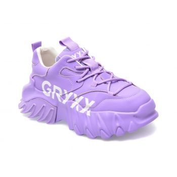 Pantofi GRYXX mov, A265GR, din piele naturala