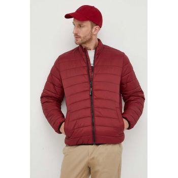 Pepe Jeans geaca barbati, culoarea bordo, de tranzitie ieftina