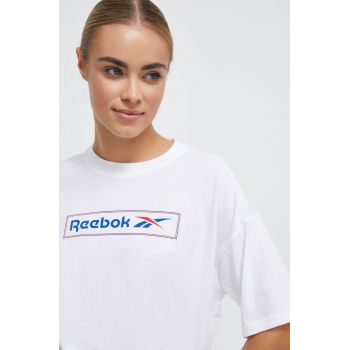 Reebok tricou femei, culoarea alb