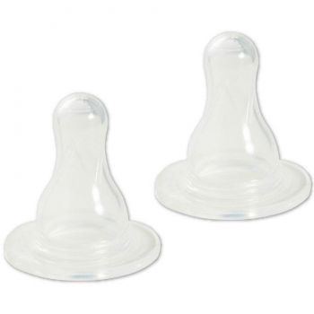 Set 2 tetine Small silicon transparent de firma originala