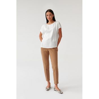 Bluza de satin cu maneci scurte Oma