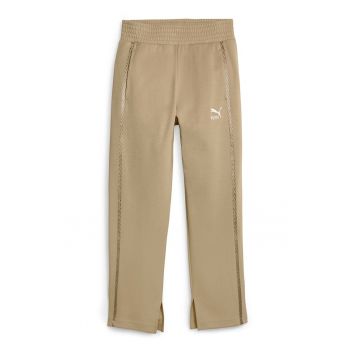 Pantaloni sport crop cu talie inalta T7